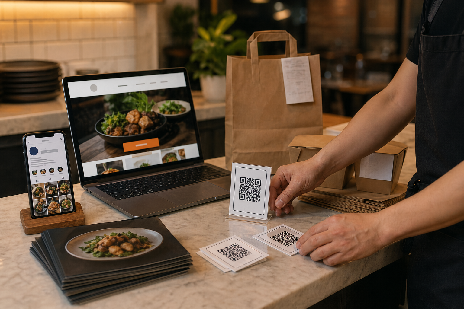 Direct online ordering experience for a restaurant